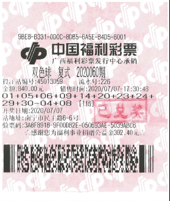 合买中奖！7个投注站42名彩民联手获得双色球头奖1