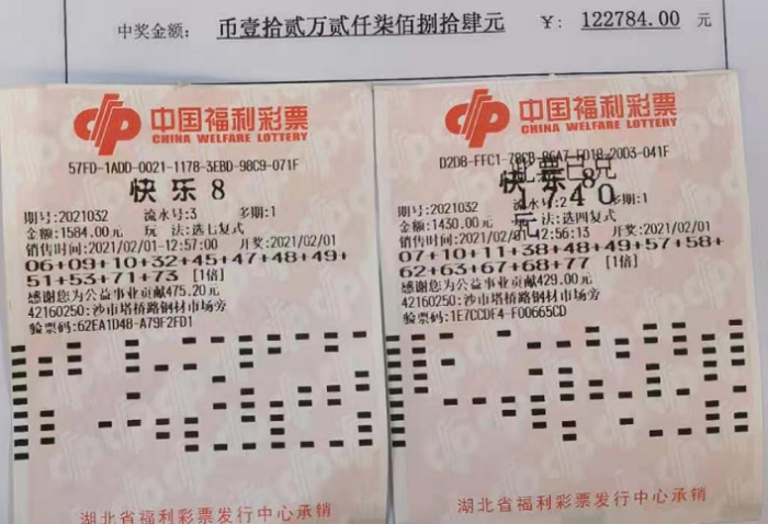 荆州彩民合买“快乐8”中奖12.4万1 荆州彩民合买“快乐8”中奖12.4万1