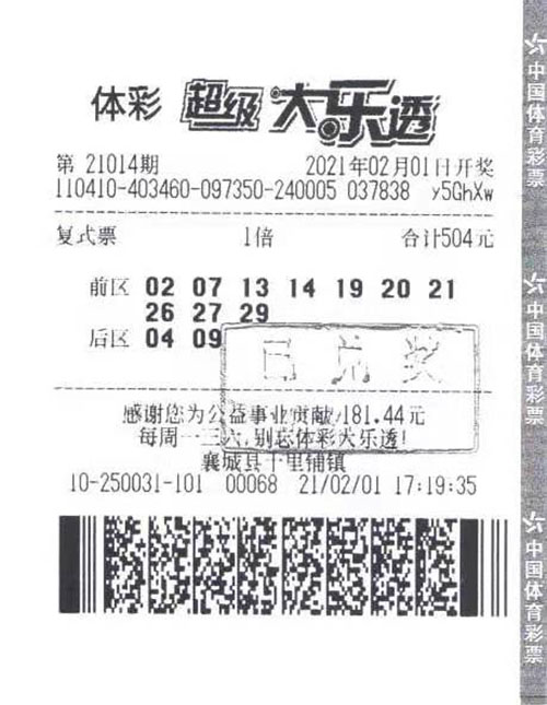 朋友8人合买大乐透喜中千万大奖