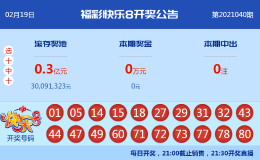 【中彩网-闪犀】快乐8第21041期分析推荐