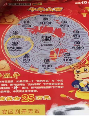 本想买双色球 却喜中“辛丑牛”50万元 本想买双色球 却喜中“辛丑牛”50万元
