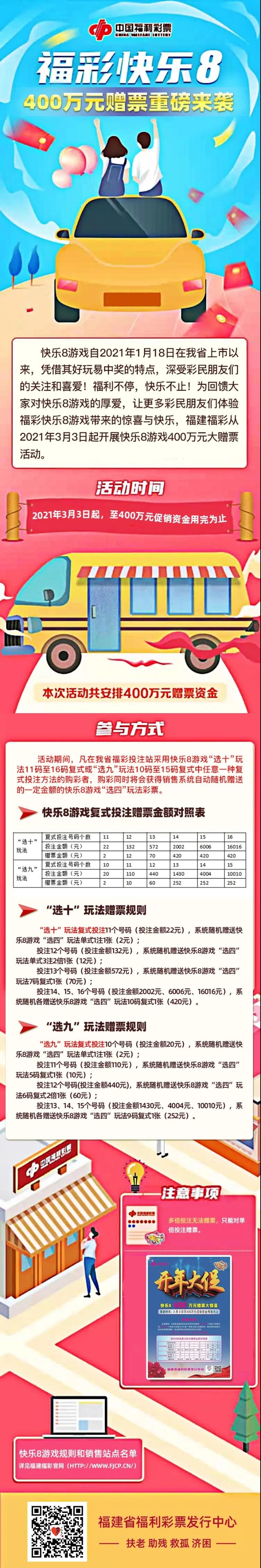 快乐8游戏400万元赠票活动明日重磅开启