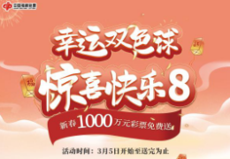 双色球“28送6”新春来袭 1000万元彩票欢乐送