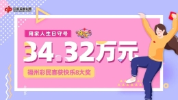 用家人生日守号 福州彩民喜获快乐8游戏34.32万元奖金