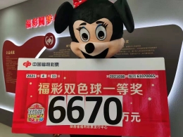 汉中双色球6670万领奖啦！为陕西福彩史上第二大奖