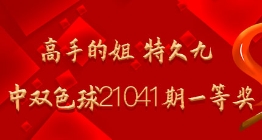 高手的姐 特久九命中双色球21041期一等奖