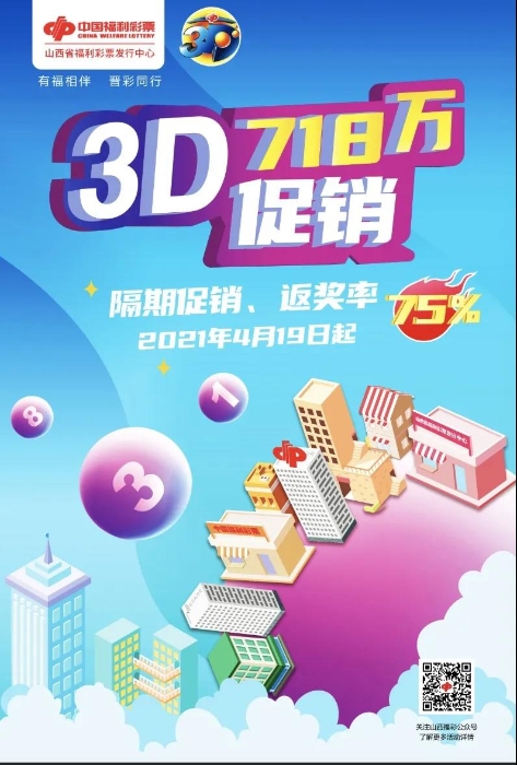 山西福彩3D游戏718万元隔期促销活动开始啦!