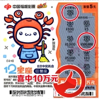 天津彩民喜中刮刮乐“12星座”10万元奖金
