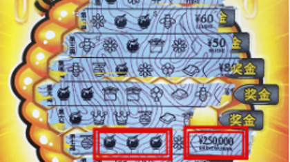 彩友3张彩票刮中“甜如蜜”大奖25万元