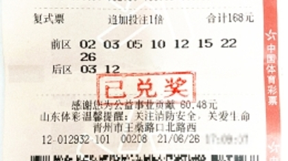 常怀公益之心 青州小夫妻喜中大乐透21.5万