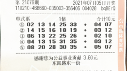 选号太“麻烦” 抚顺购彩者“机选”中大乐透二等奖！