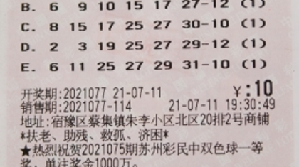 90后萌妹子斩获双色球643万元大奖