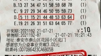 彩友10元票击中60万元：晚上从不看开奖