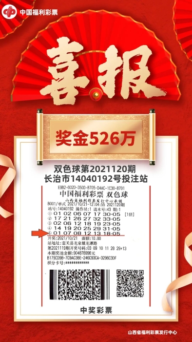 山西双色球喜报