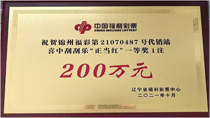 中奖荣誉牌匾 中奖荣誉牌匾