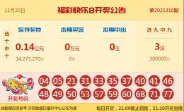 【中彩网-江溪】快乐8第311期分析