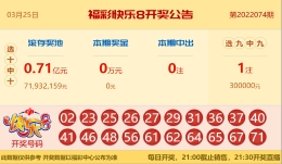【中彩网-江溪】快乐8第22075期分析