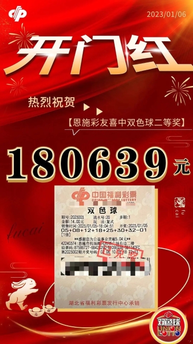 恩施彩友打响双色球“新年开门红”