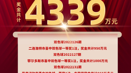 好运集结！12亿大派奖内蒙古已中出5注头奖！