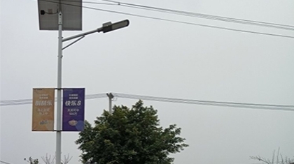 福彩太阳能路灯点亮鱼城村夜空，给村民提供安全保障