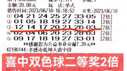 钟情双色球18年，女彩友收获47万大奖