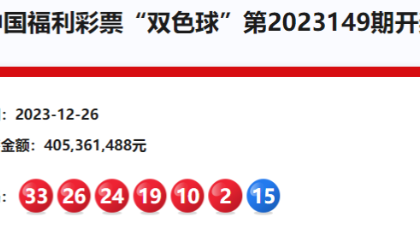 双色球头奖4注1000万，奖池超25亿元
