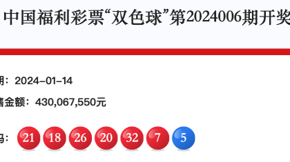 双色球头奖11注 单注奖金726万多元