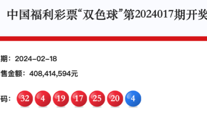 双色球龙年首期 头奖3注1000万元大奖