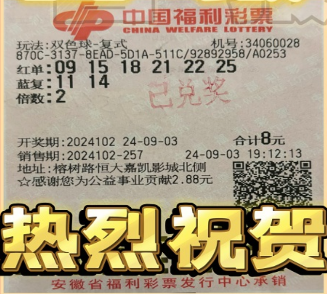 淮北一彩民独中四注双色球二等奖