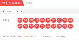 【中彩网-狐喃】快乐8第24273期分析