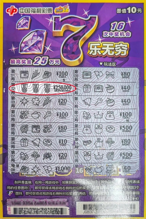 女儿收获爱情 妈妈斩获奖金！沙坪坝阿姨“囍”中刮刮乐“7乐无穷”25万元！