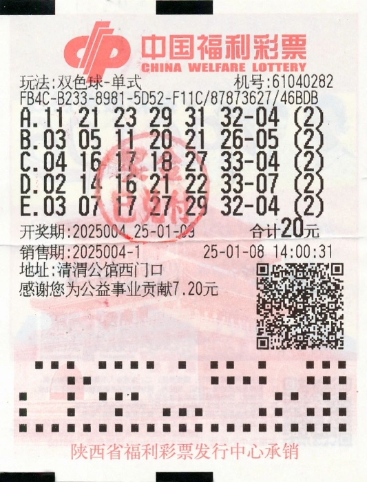 咸阳老彩民机选中双色球1381万