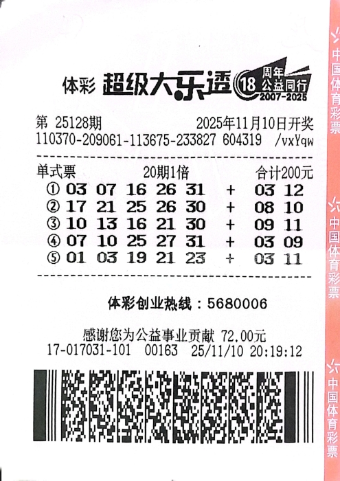 威海购彩者喜获大乐透二等奖 威海购彩者喜获大乐透二等奖