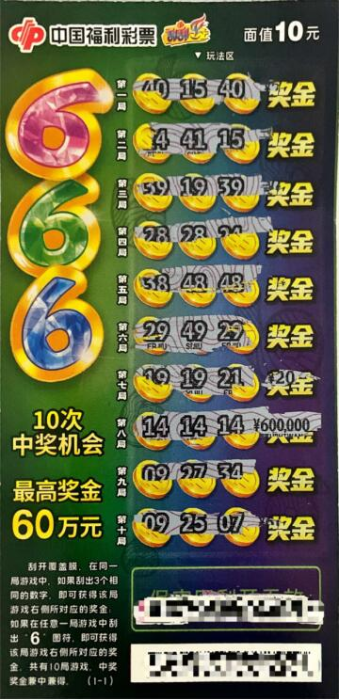 黄梅祁先生：新年第一天喜中刮刮乐60万大奖
