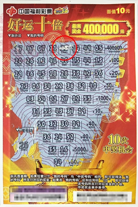 黔江俩昆玉合买刮刮乐“好运十倍”