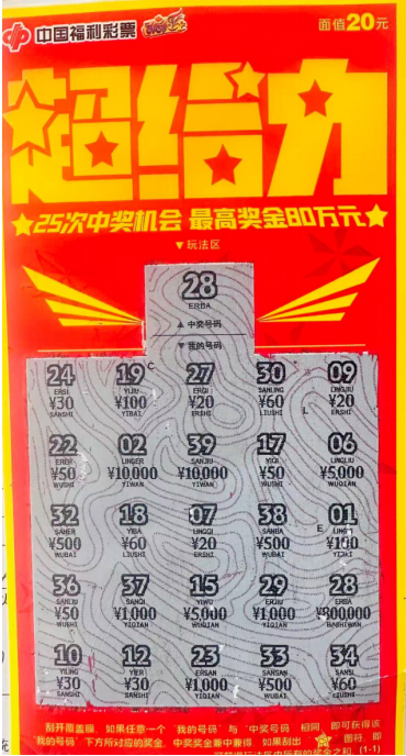 乌市彩民在高新万达刮出80万大奖