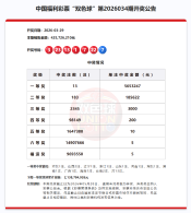 双色球第2026034期开奖: 中出一等奖13注，下期奖池21.38亿元