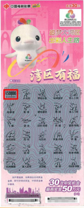 双喜临门！佛山彩民接连中出“刮刮乐”即开票一等奖