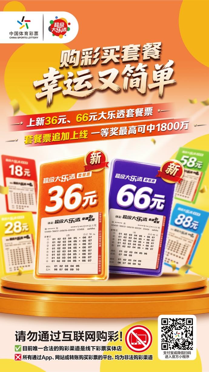 超级大乐透套餐票再添新成员——36、66套餐票上市